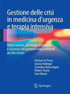 cover image of Gestione delle crisi in medicina d'urgenza e terapia intensiva
